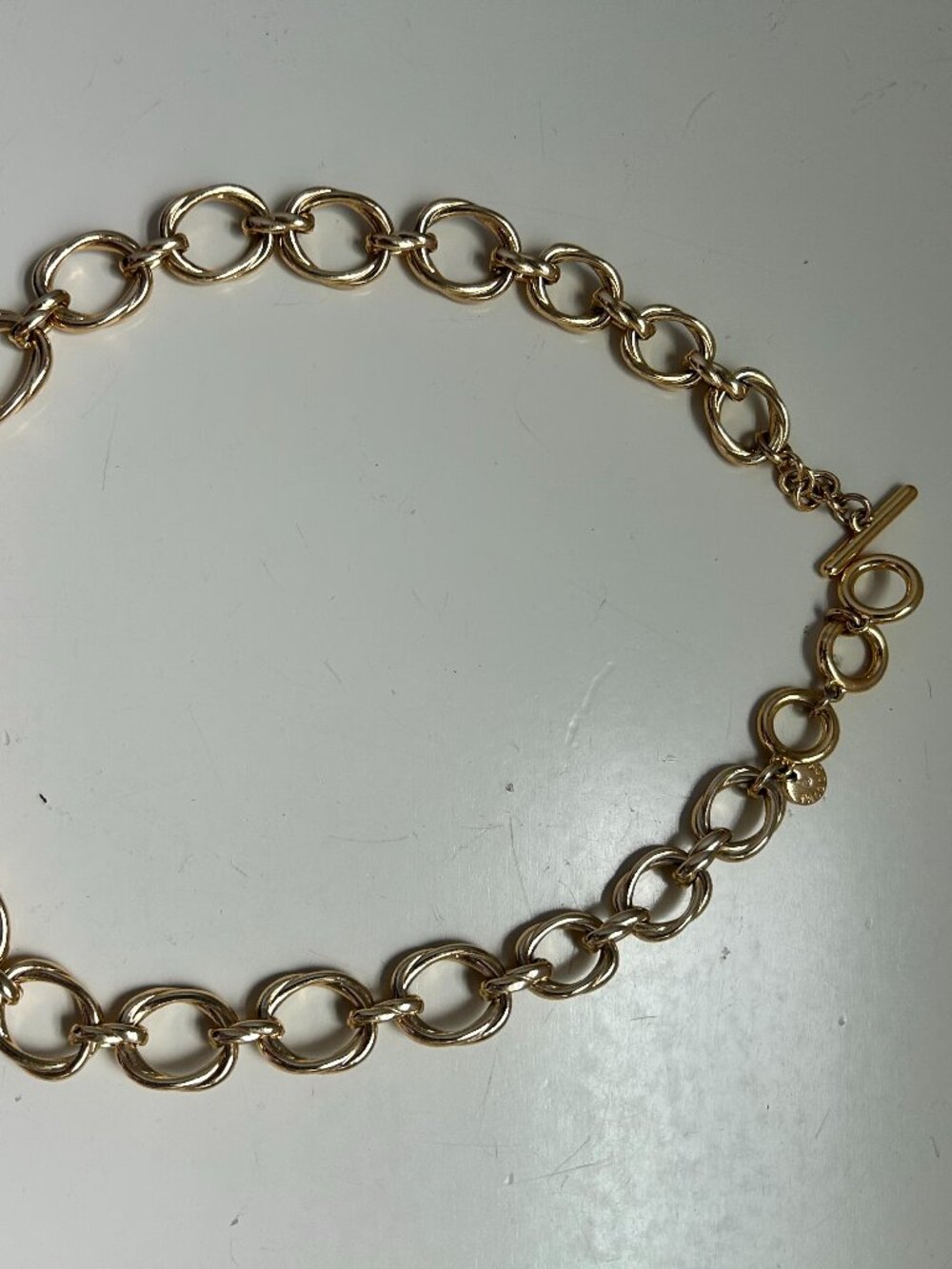 Talbots Gold‑Tone Chain Link Necklace – Toggle Clasp